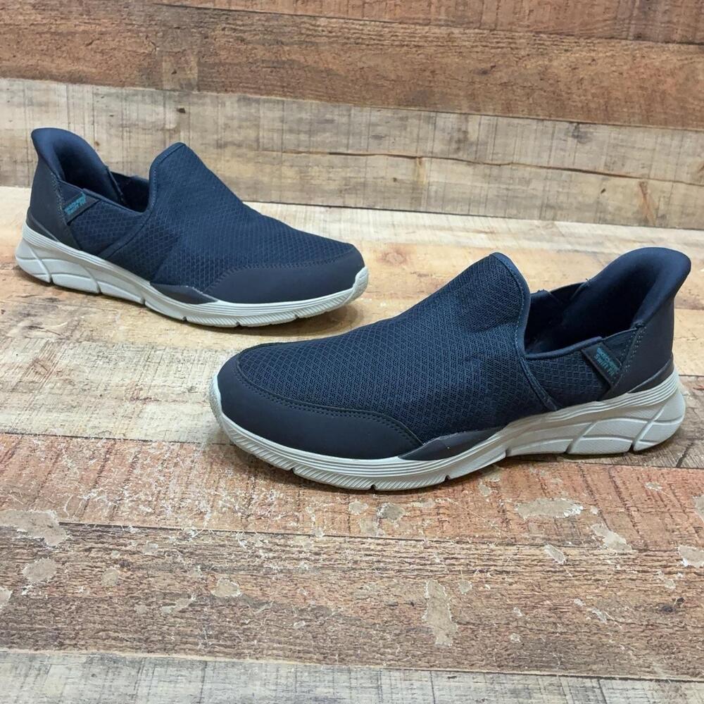 Skechers Hands Free Shoes Mens Size 9.5 Blue Slip On Walking Sneaker SN 16997S
